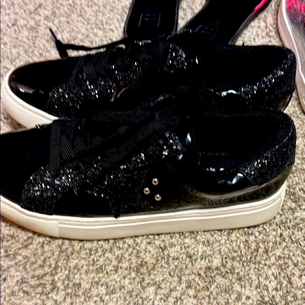 Black Glitter Women's Sneakers